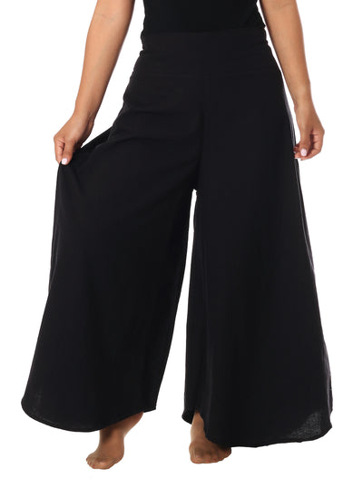 Women's Palazzo Pants: Boho Wide Leg Trousers – Lannaclothesdesign Shop