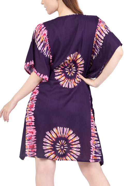 Rayon Boho Tops for Women One Size - Kimono - Purple