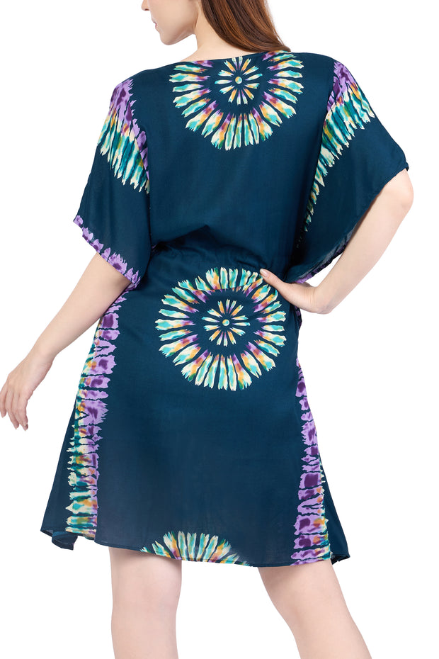 Rayon Boho Tops for Women One Size - Kimono - Teal