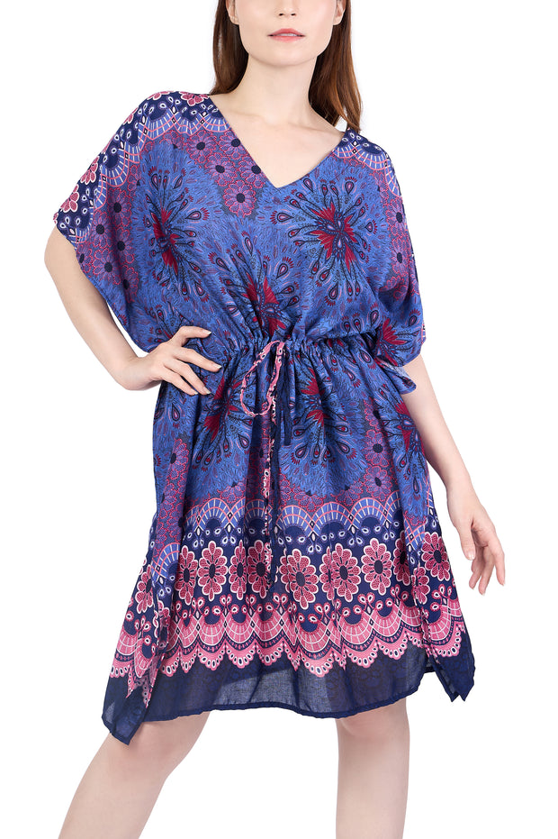 Rayon Boho Tops for Women One Size - Kimono - Dark Blue