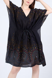 Rayon Boho Tops for Women One Size - Kimono - Black