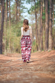 Elephant Leaf Harem Pants