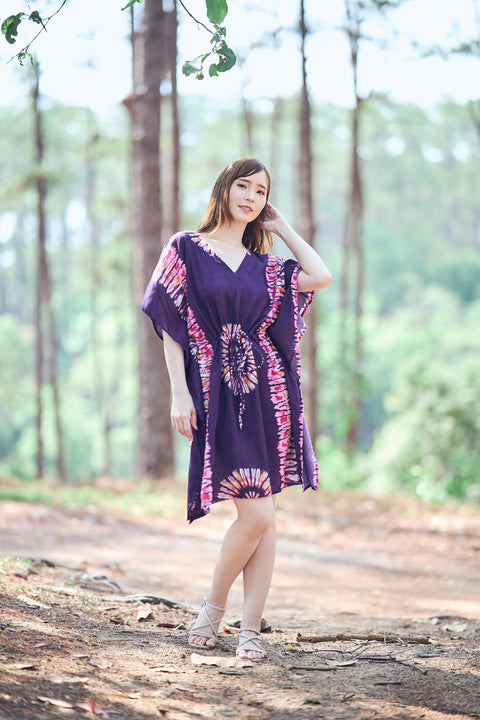 Rayon Boho Tops for Women One Size - Kimono - Purple