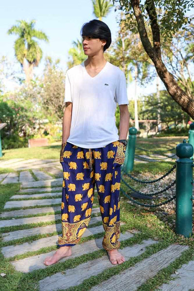 Men's Boho Harem Pants: Comfy Hippie Style – Lannaclothesdesign Shop