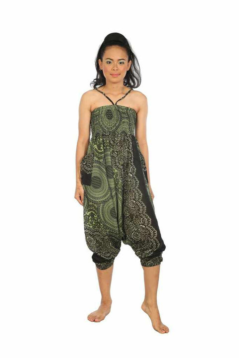 Harem Jumpsuit Pants-Harem Jumpsuit-Lannaclothesdesign Shop-Green-Small-Medium-Lannaclothesdesign Shop