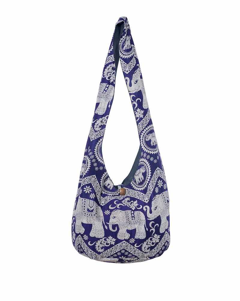 Hippie Sling Crossbody Bag Dark Blue Lannaclothesdesign Shop