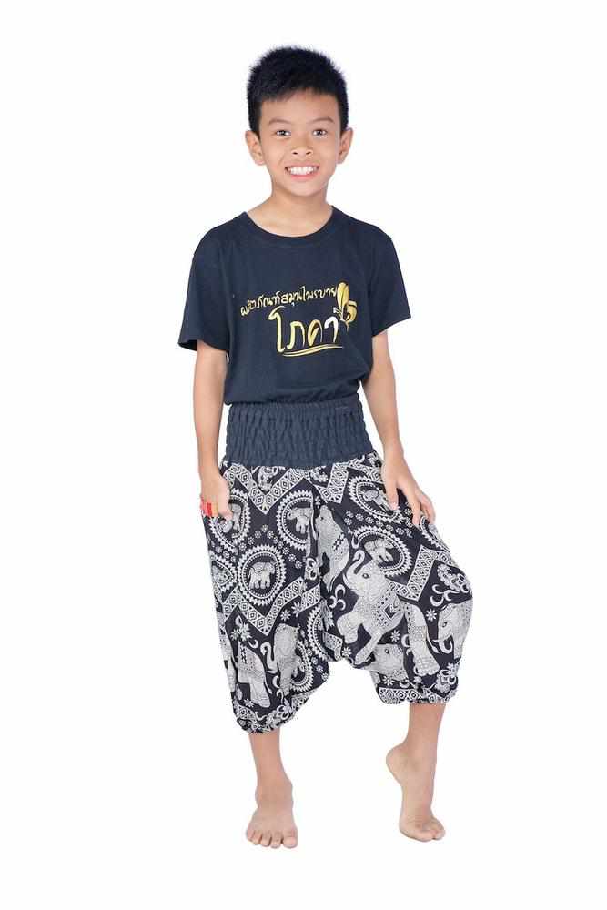 Kids Boys Girls Baggy Harem Dance Aladdin Bloomers Trousers Loose Yoga Pants  3-12 Years