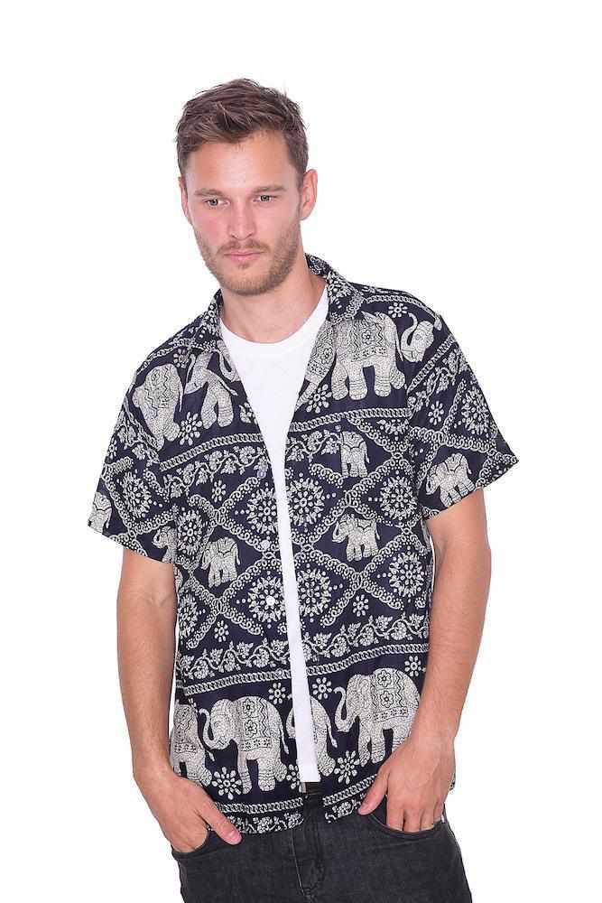 Red Bandana Pattern Men's Short Sleeve Hawaiian Printed Shirt Summer Beach  Button Down Shirt XS : : Fashion