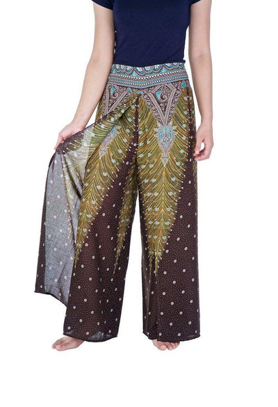 Women's Palazzo Pants: Boho Wide Leg Trousers – Lannaclothesdesign Shop